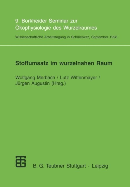 Jurgen Augustin, Lutz Wittenmayer, Wolfgang Merbach - Stoffumsatz im wurzelnahen Raum, E-bok