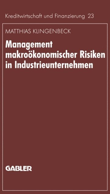 Matthias Klingenbeck - Management makroökonomischer Risiken in Industrieunternehmen, E-bok