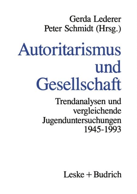 Gerda Lederer - Autoritarismus und Gesellschaft, E-bok