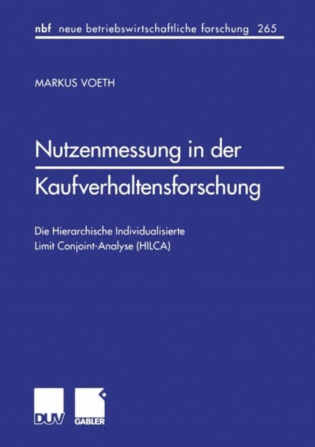 Markus Voeth - Nutzenmessung in der Kaufverhaltensforschung, E-bok