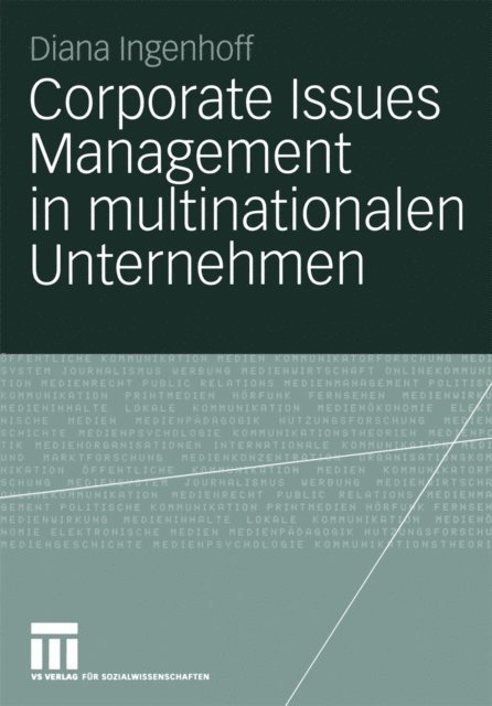 Diana Ingenhoff - Corporate Issues Management in multinationalen Unternehmen, E-bok