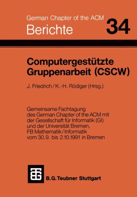 Rodiger, Friedrich - Computergestützte Gruppenarbeit (CSCW), E-bok