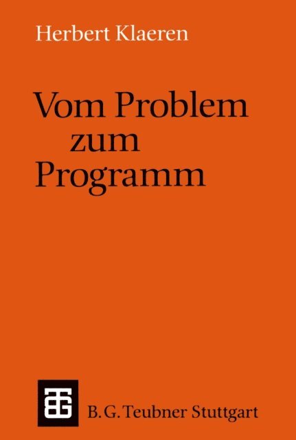 Herbert Klaeren - Vom Problem zum Programm, E-bok