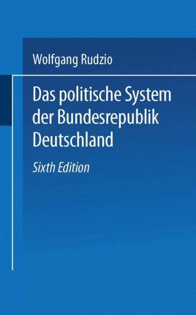 Wolfgang Rudzio - Das politische System der Bundesrepublik Deutschland, E-bok