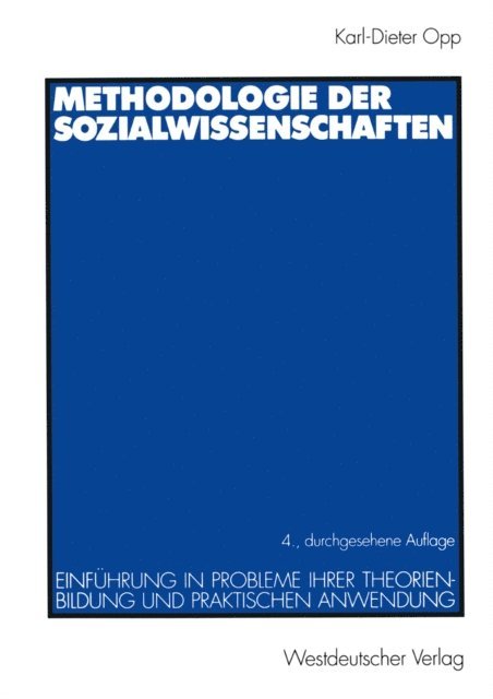 Karl-Dieter Opp - Methodologie der Sozialwissenschaften, E-bok