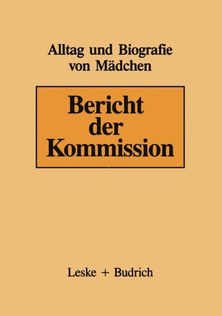 Gabriele Naundorf, Renata v. Ungern, Dieter Baacke, Elfriede Bode, Gerhild Frasch, Helga Kruger - Bericht der Kommission, E-bok