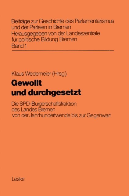 Klaus Wedemeier - Gewollt und durchgesetzt, E-bok