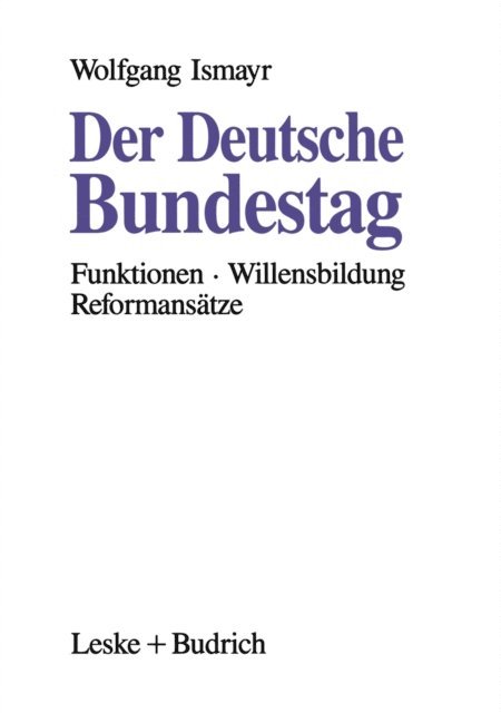 Wolfgang Ismayr - Der Deutsche Bundestag, E-bok