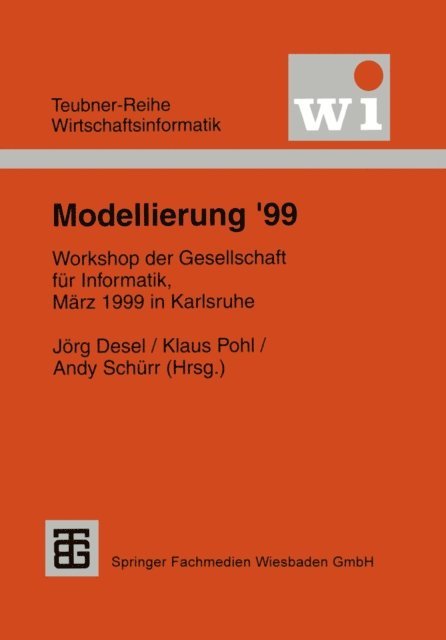 Andy Schurr, Klaus Pohl, Jorg Desel - Modellierung ’99, E-bok
