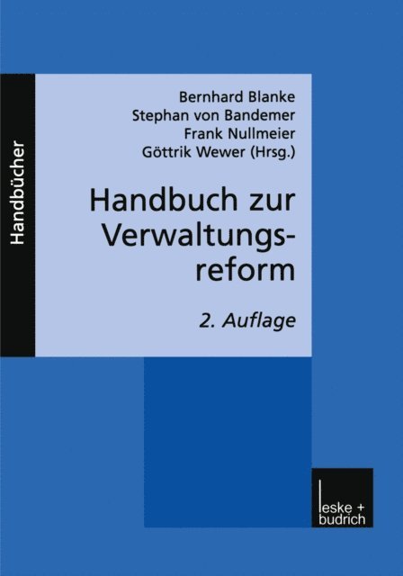 Bernhard Blanke - Handbuch zur Verwaltungsreform, E-bok