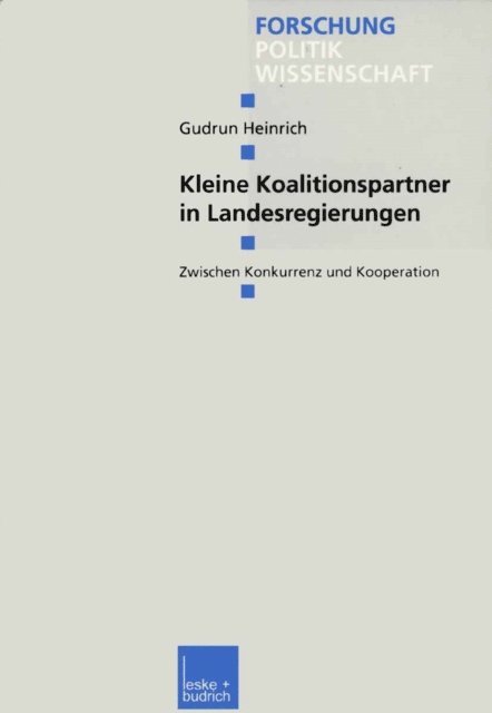 Gudrun Heinrich - Kleine Koalitionspartner in Landesregierungen, E-bok