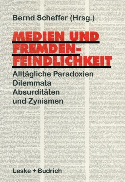 Bernd Scheffer - Medien und Fremdenfeindlichkeit, E-bok