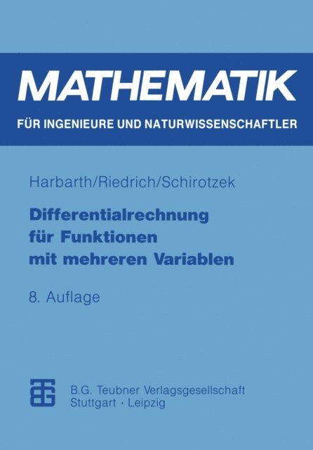 Winfried Schirotzek, Thomas Riedrich - Differentialrechnung für Funktionen mit mehreren Variablen, E-bok