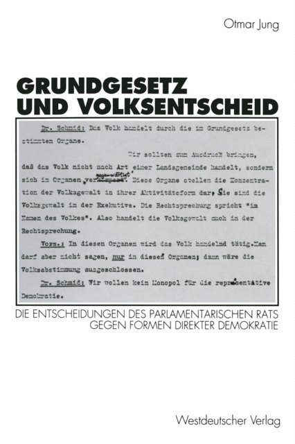 Otmar Jung - Grundgesetz und Volksentscheid, E-bok