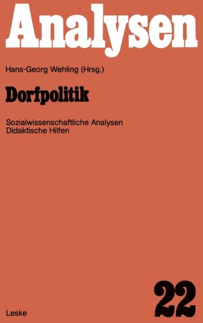 Hans-Georg Wehling - Dorfpolitik, E-bok