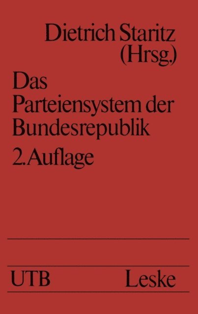 Dietrich Staritz - Das Parteiensystem der Bundesrepublik, E-bok