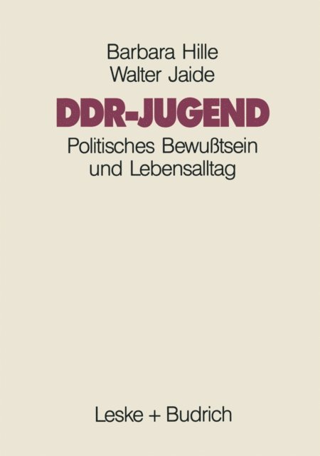 Walter Jaide, Barbara Hille - DDR-Jugend, E-bok