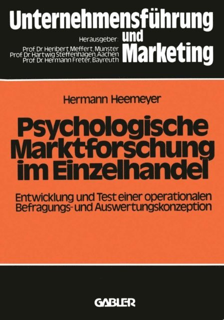 Hermann Heemeyer - Psychologische Marktforschung im Einzelhandel, E-bok