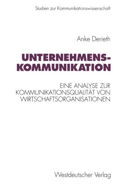 Anke Derieth - Unternehmenskommunikation, E-bok