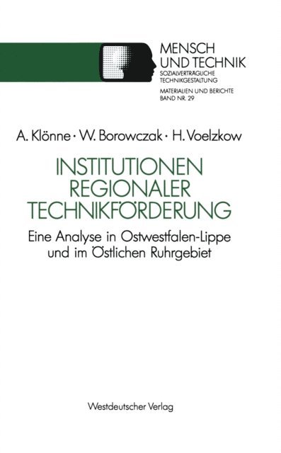 Helmut Voelzkow, Winfried Borowczak - Institutionen regionaler Technikförderung, E-bok