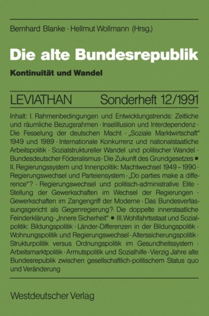 Hellmut Wollmann - Die alte Bundesrepublik, E-bok