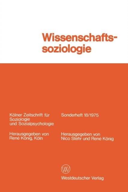 Rene Konig - Wissenschaftssoziologie, E-bok