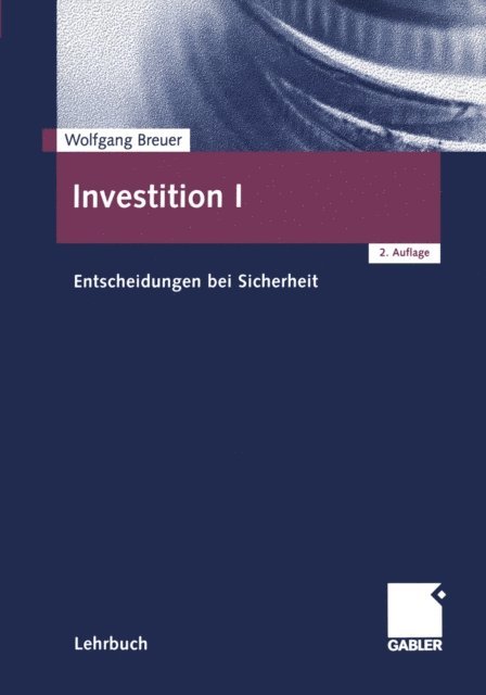 Wolfgang Breuer - Investition I, E-bok