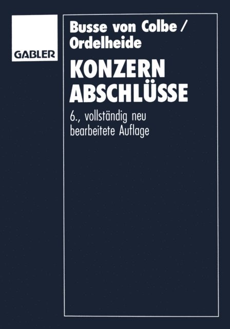 Dieter Ordelheide - Konzernabschlüsse, E-bok