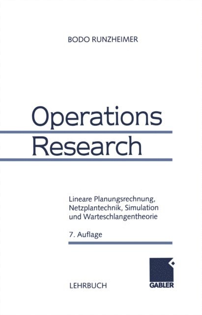 Bodo Runzheimer - Operations Research, E-bok