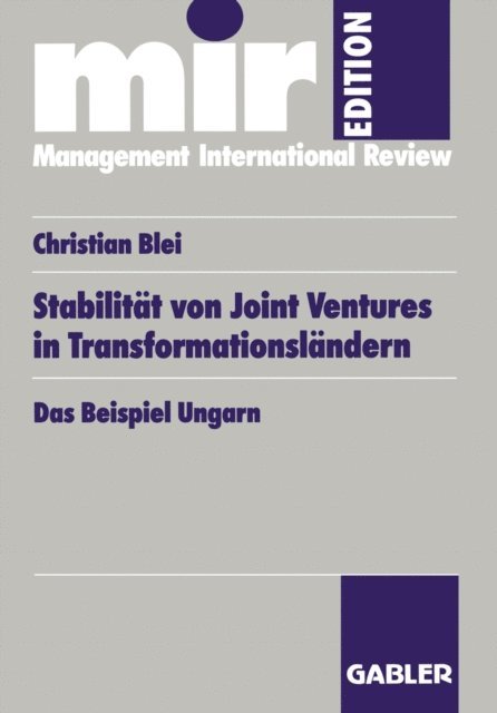 Christian Blei - Stabilität von Joint Ventures in Transformationsländern, E-bok