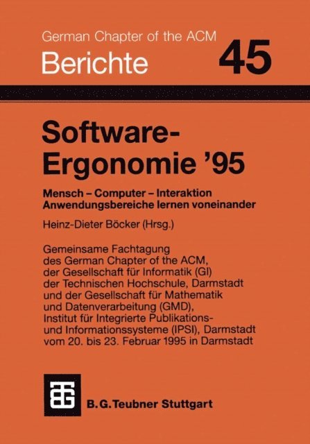 Jens Bocker - Software-Ergonomie ’95, E-bok