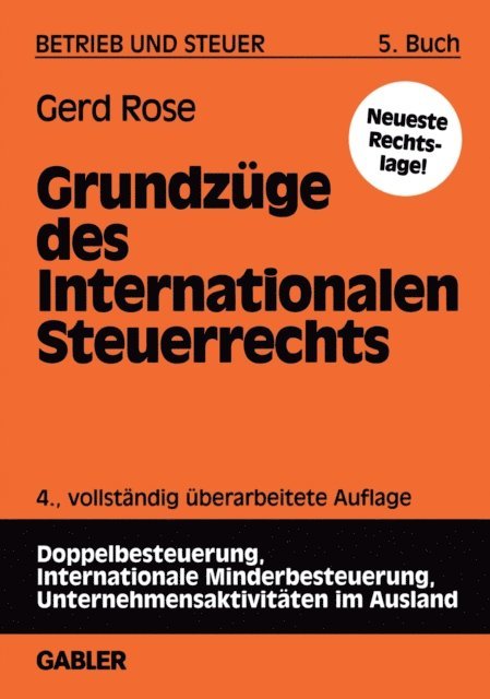 Gerd Rose - Grundzüge des Internationalen Steuerrechts, E-bok