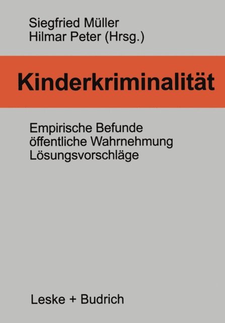 Siegfried Muller - Kinderkriminalität, E-bok