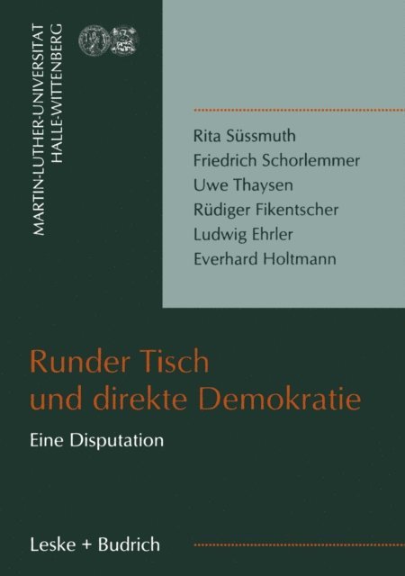 Gunnar Berg - Runder Tisch und direkte Demokratie, E-bok