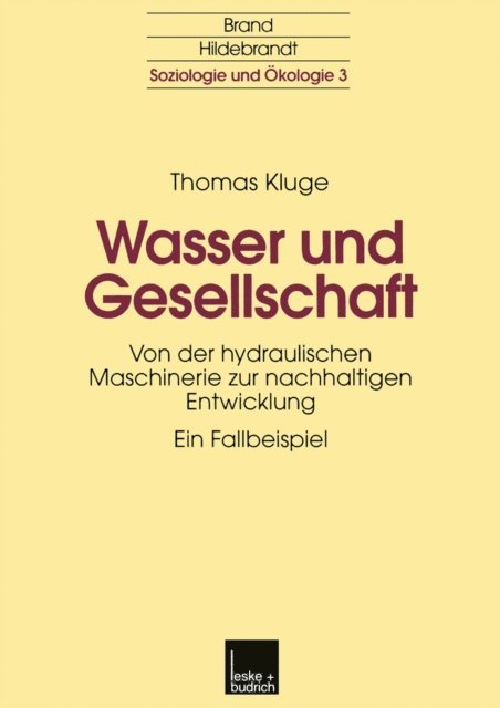 Thomas Kluge - Wasser und Gesellschaft, E-bok