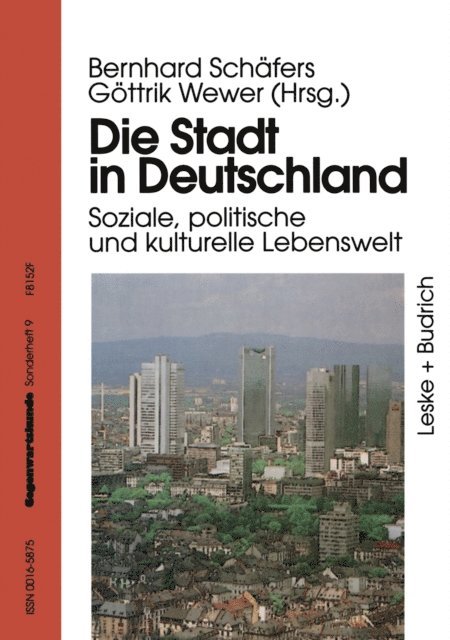 Bernhard Schafers - Die Stadt in Deutschland, E-bok