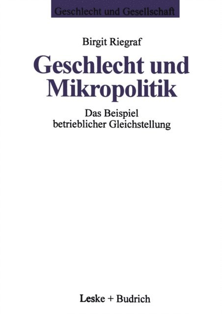 Birgit Riegraf - Geschlecht und Mikropolitik, E-bok