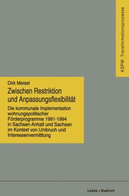 Dirk Meisel - Zwischen Restriktion und Anpassungsflexibilität, E-bok