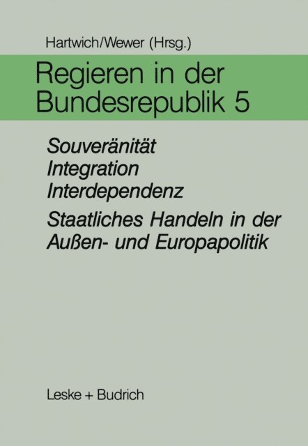 Gottrik Wewer, Hans-Herman Hartwich - Regieren in der Bundesrepublik V, E-bok