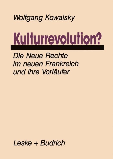 Wolfgang Kowalsky - Kulturrevolution?, E-bok