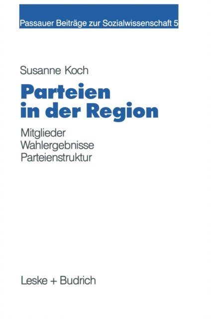 Susanne Koch - Parteien in der Region, E-bok