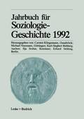 Jahrbuch fr Soziologiegeschichte 1992