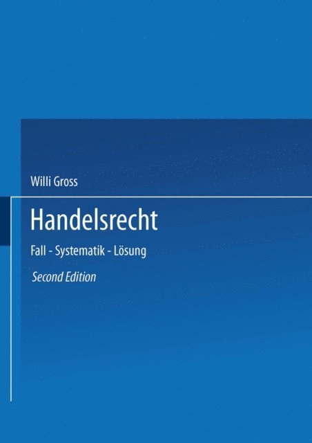 Willi Gro - Handelsrecht, E-bok