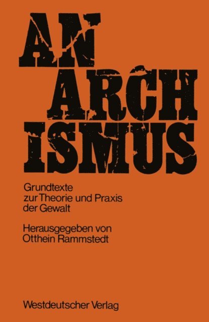 Otthein Rammstedt Rammstedt, Otthein Rammstedt - Anarchismus, E-bok