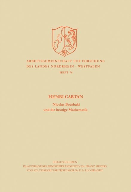 Henri Cartan, Henri Cartan - Nicolas Bourbaki und die heutige Mathematik, E-bok