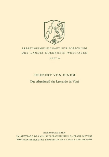 Herbert ?von? Einem - Das Abendmahl des Leonardo da Vinci, E-bok