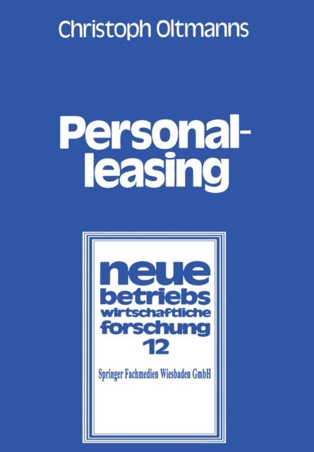 Christoph Oltmanns - Personalleasing, E-bok