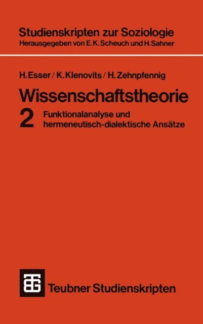 H. Zehnpfennig, K. Klenovits - Wissenschaftstheorie 2, E-bok