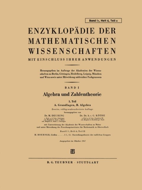 Hermann Boerner - 15. Darstellungstheorie der Endlichen Gruppen, E-bok