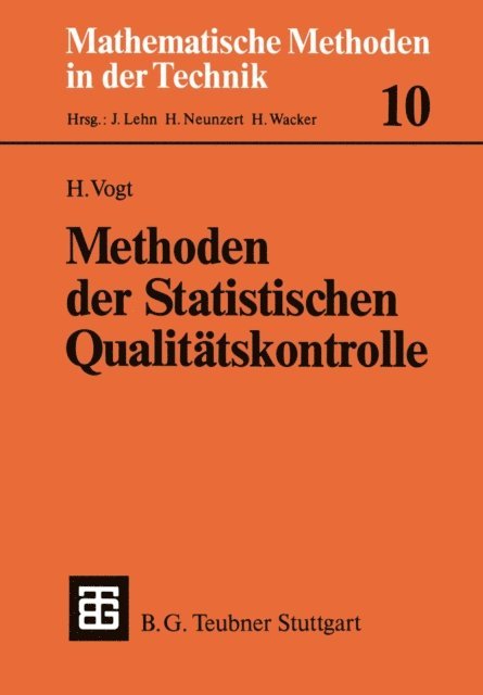 Herbert Vogt - Methoden der Statistischen Qualitätskontrolle, E-bok
